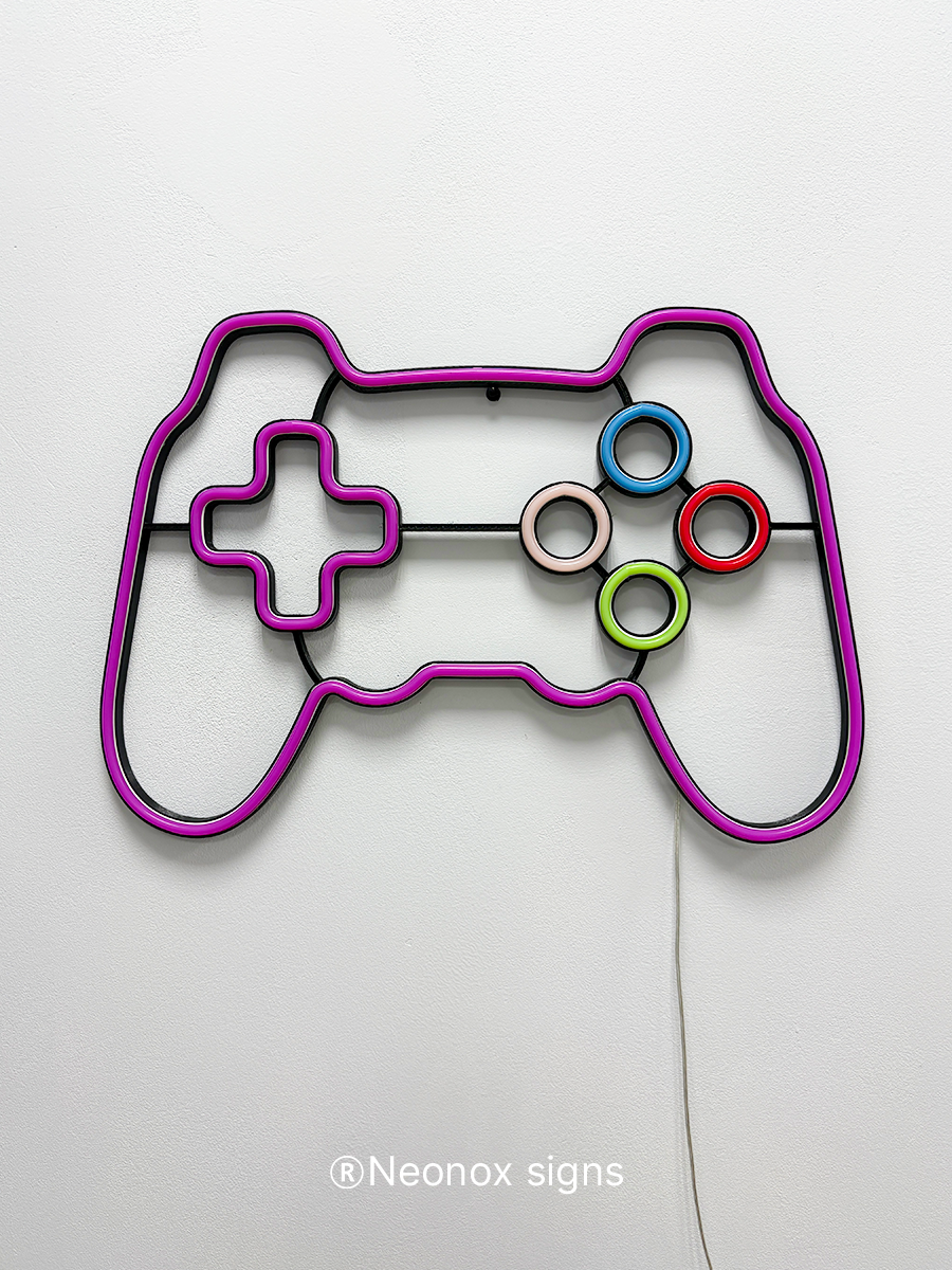 Неоновая вывеска Геймпад Play Station ретро, фото 7
